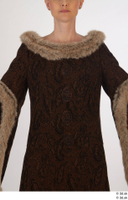 Photos Woman in Historical Dress 33 15th century Medieval Clothing brown dress with fur upper body 0001.jpg